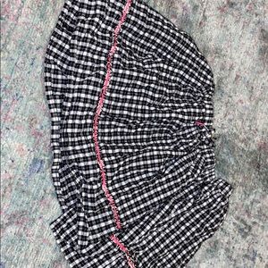 Black white and pink puffy skirt